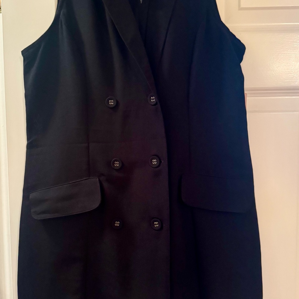 Sincerely Jules Black Double-Breasted Mini Dress